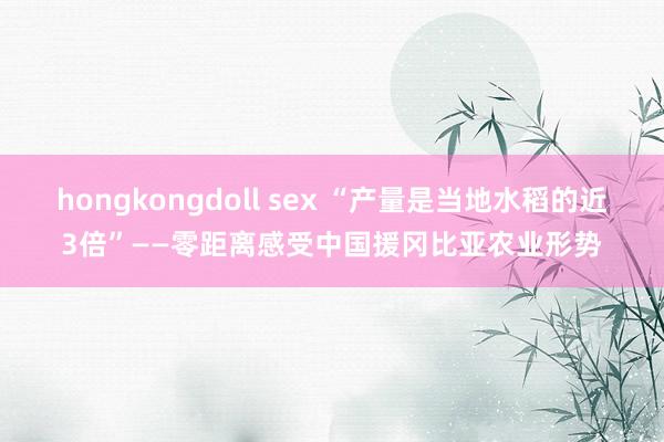 hongkongdoll sex “产量是当地水稻的近3倍”——零距离感受中国援冈比亚农业形势