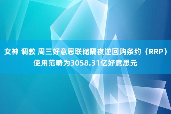 女神 调教 周三好意思联储隔夜逆回购条约（RRP）使用范畴为3058.31亿好意思元