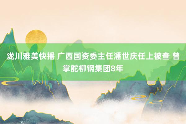 泷川雅美快播 广西国资委主任潘世庆任上被查 曾掌舵柳钢集团8年